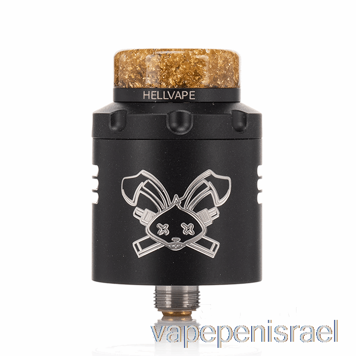 חד פעמי Vape Israel Hellvape Dead Rabbit V3 24mm Rda שחור מט (לוגו לבן)